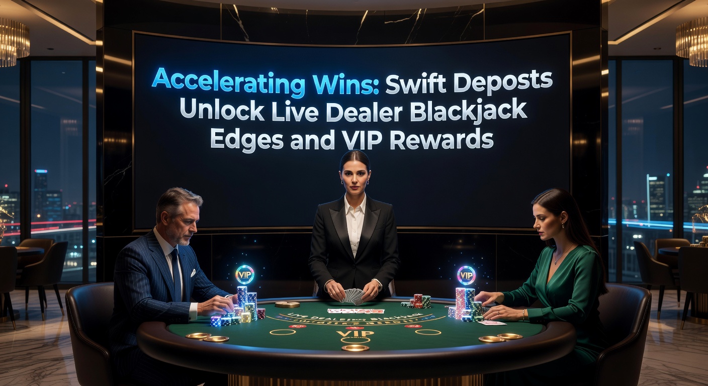 Live dealer blackjack tafel met snelle deposit knoppen op een mobiel scherm, symboliserend directe toegang tot het spel