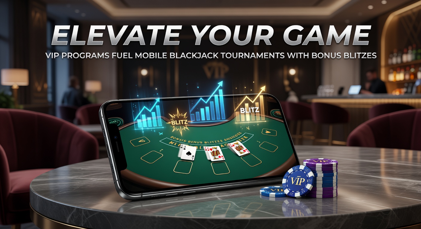 Speler duikt in een intens mobiel blackjack toernooi met VIP-bonussen op het scherm, terwijl bonus iconen exploderen