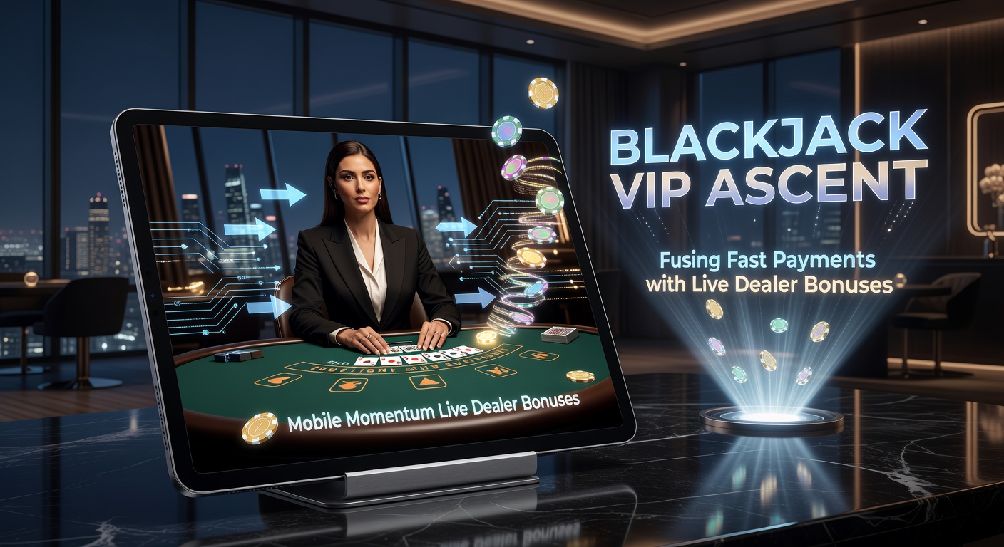 Mobiele blackjack speler met snelle betaling en live dealer op scherm, symboliserend VIP ascent