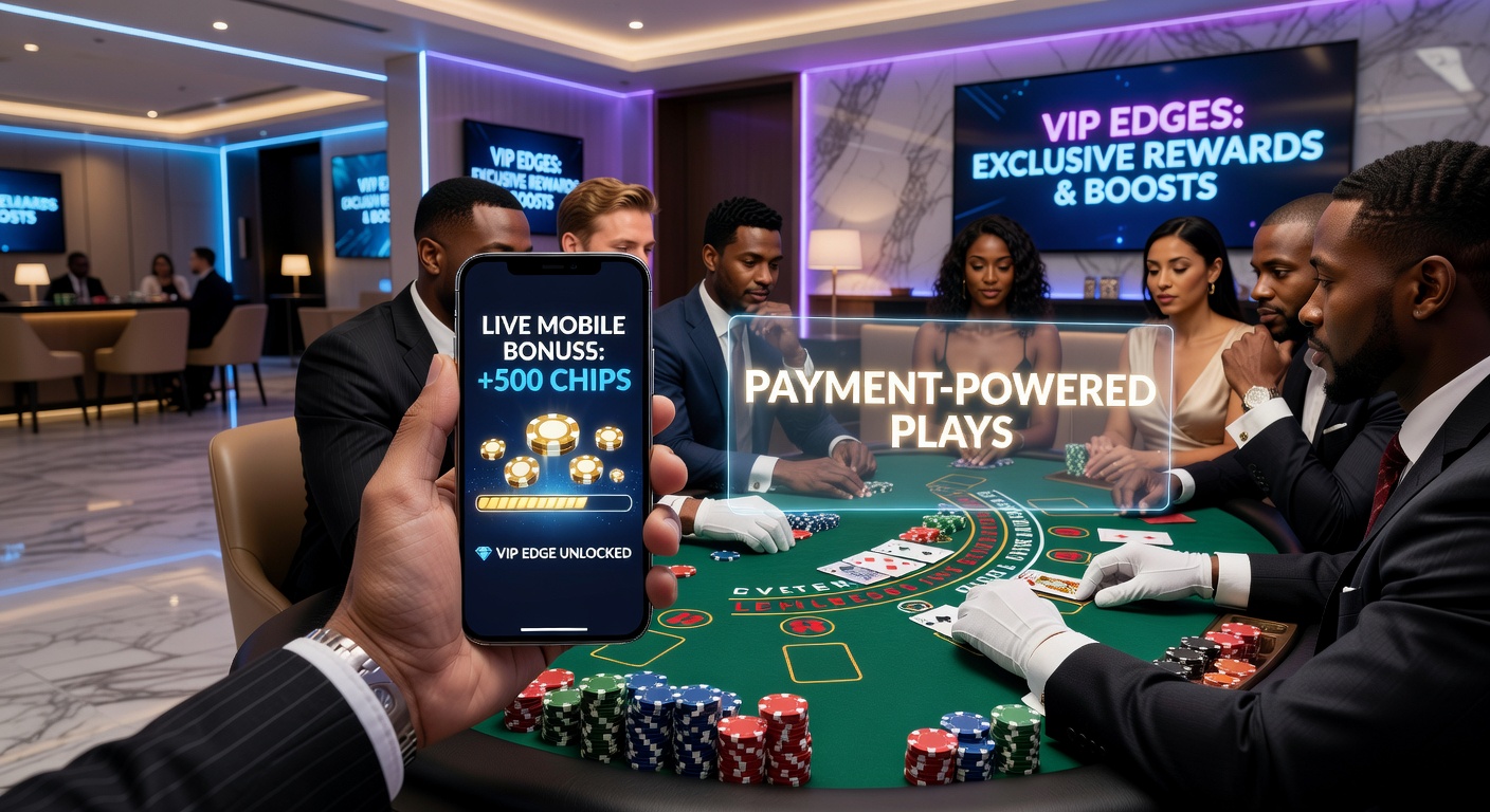 VIP-speler ontvangt exclusieve mobiele bonus tijdens live blackjack toernooi met betalingsgateway zichtbaar