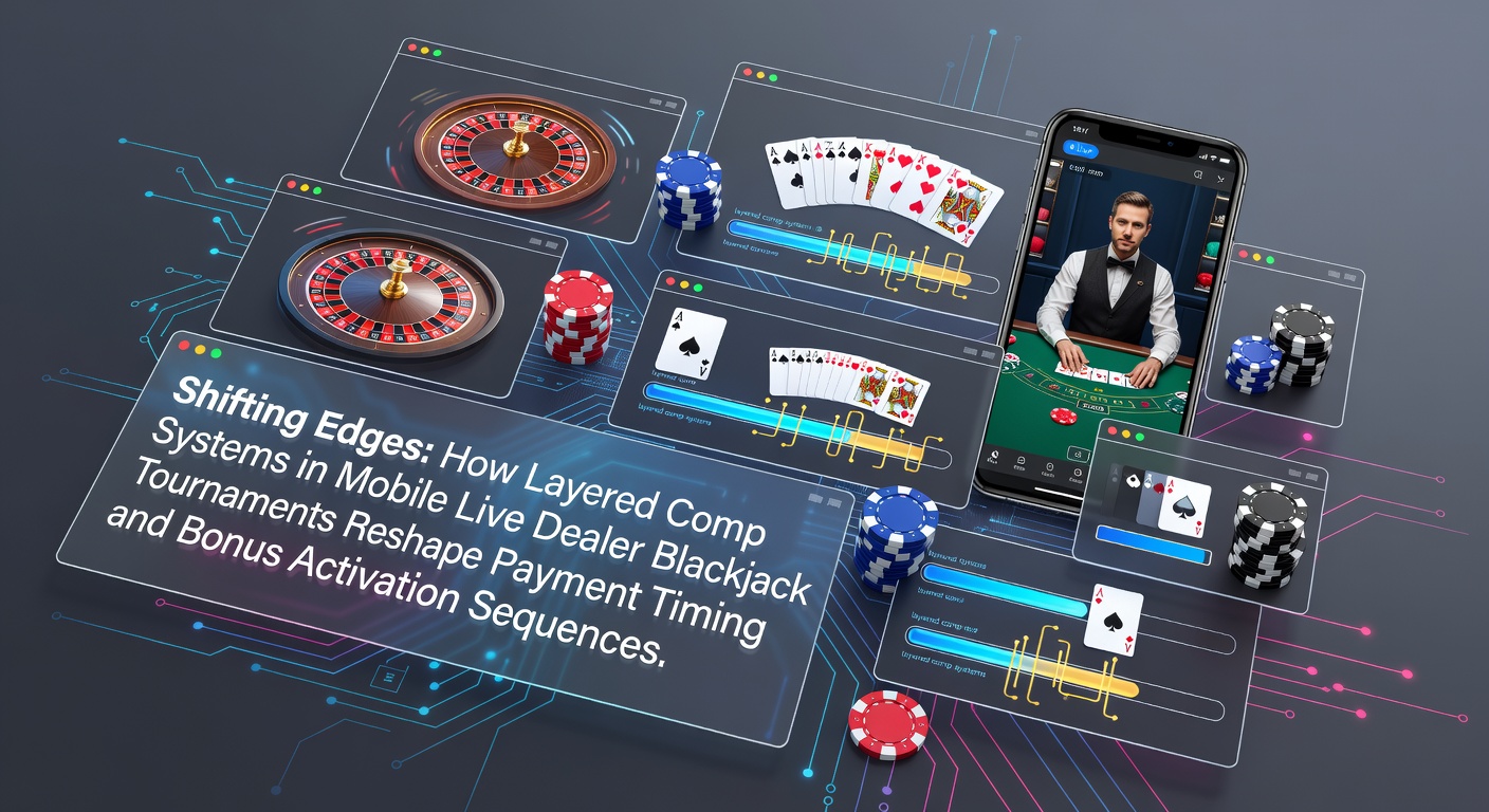 Mobiele live dealer blackjack toernooi met gelaagde comp systemen in actie