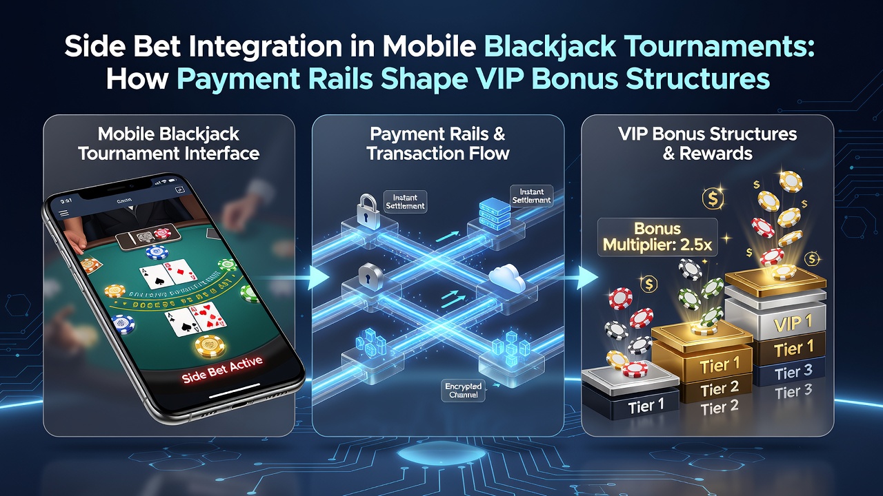 Live dealer blackjack met side bet opties en VIP bonus indicatoren