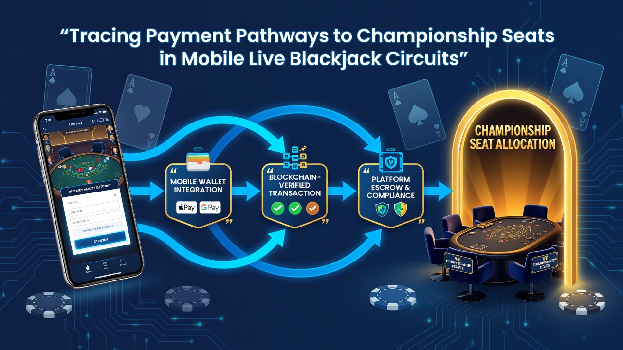 Diagram van betalingsroutes in live blackjack toernooien
