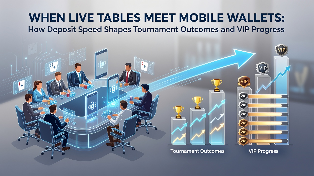 Mobiele wallet interface tijdens blackjack toernooi